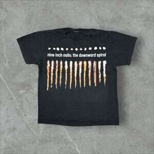 VTG NIN Nine Inch Nails Downward Spiral Glitch Single Stitch Reprint Large Shirt